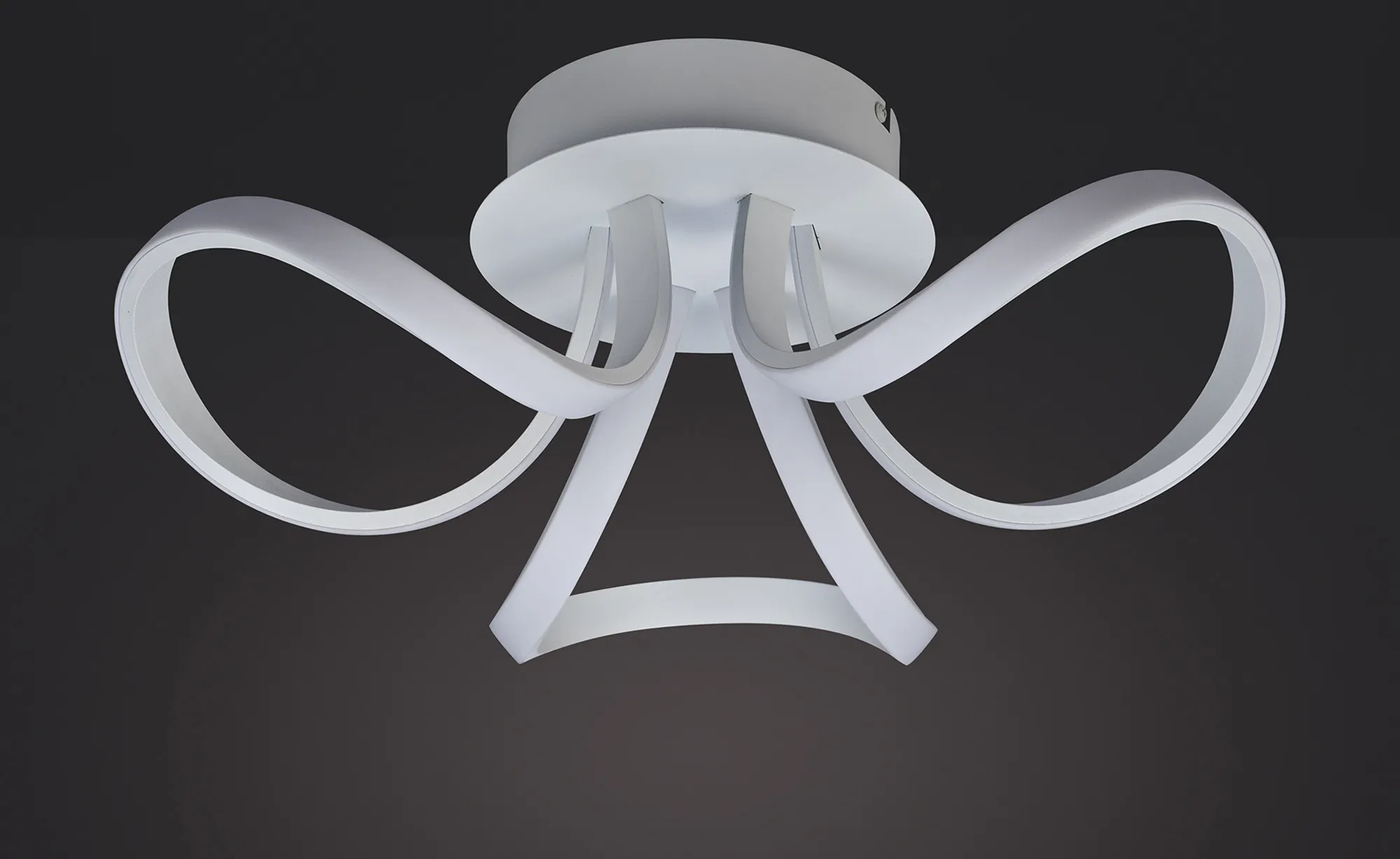 Knot Led Blanco Ceiling Lights Mantra Semi Flush Fittings